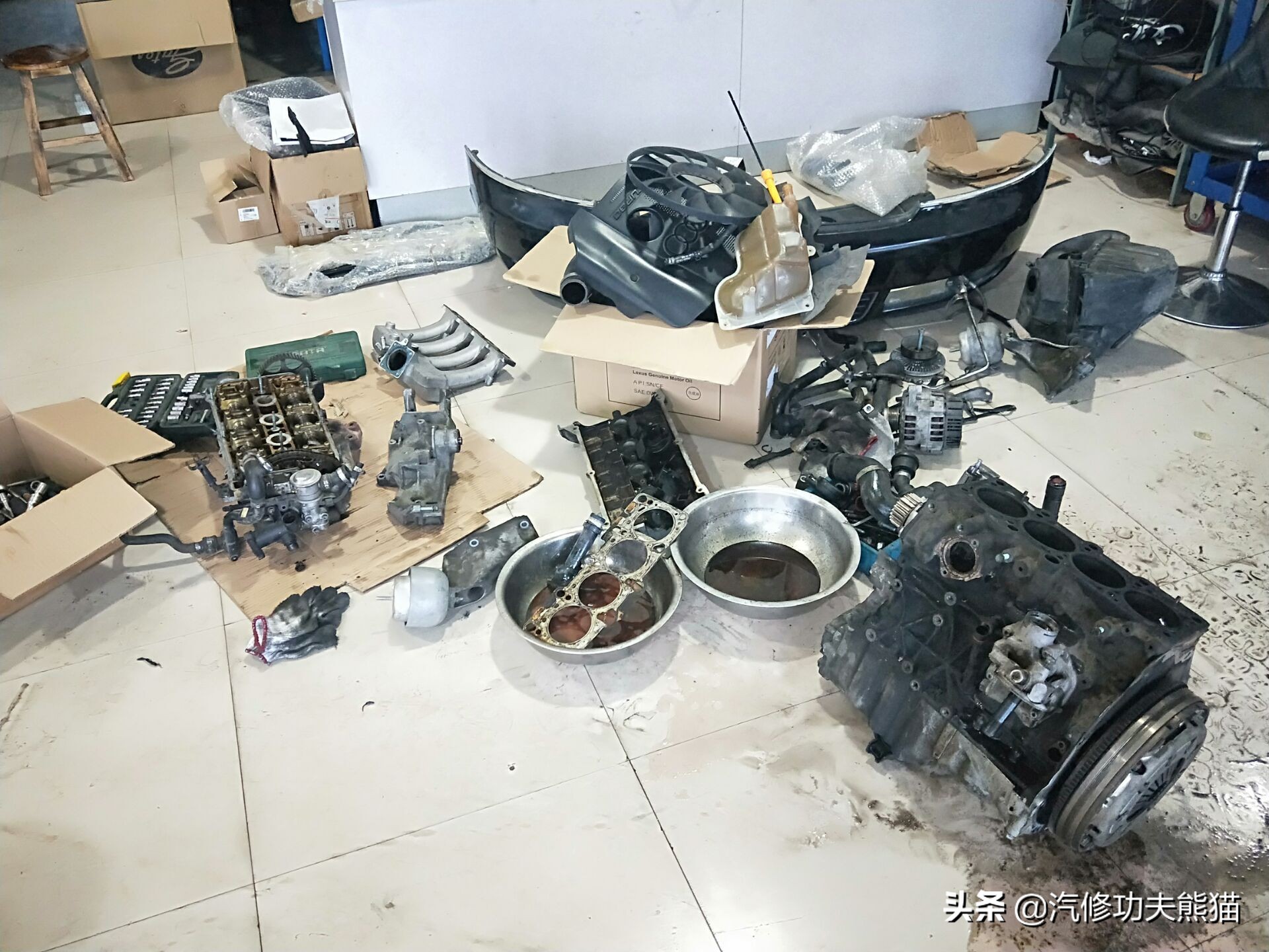 奥迪a61.8发动机大修费用,老款奥迪a6六缸发动机大修全过程