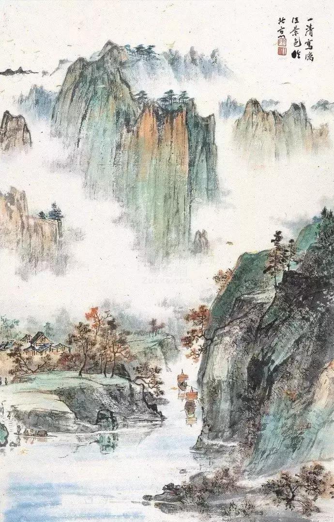 一组高清唯美的山水画收藏欣赏,美国大都会收藏明清山水画欣赏