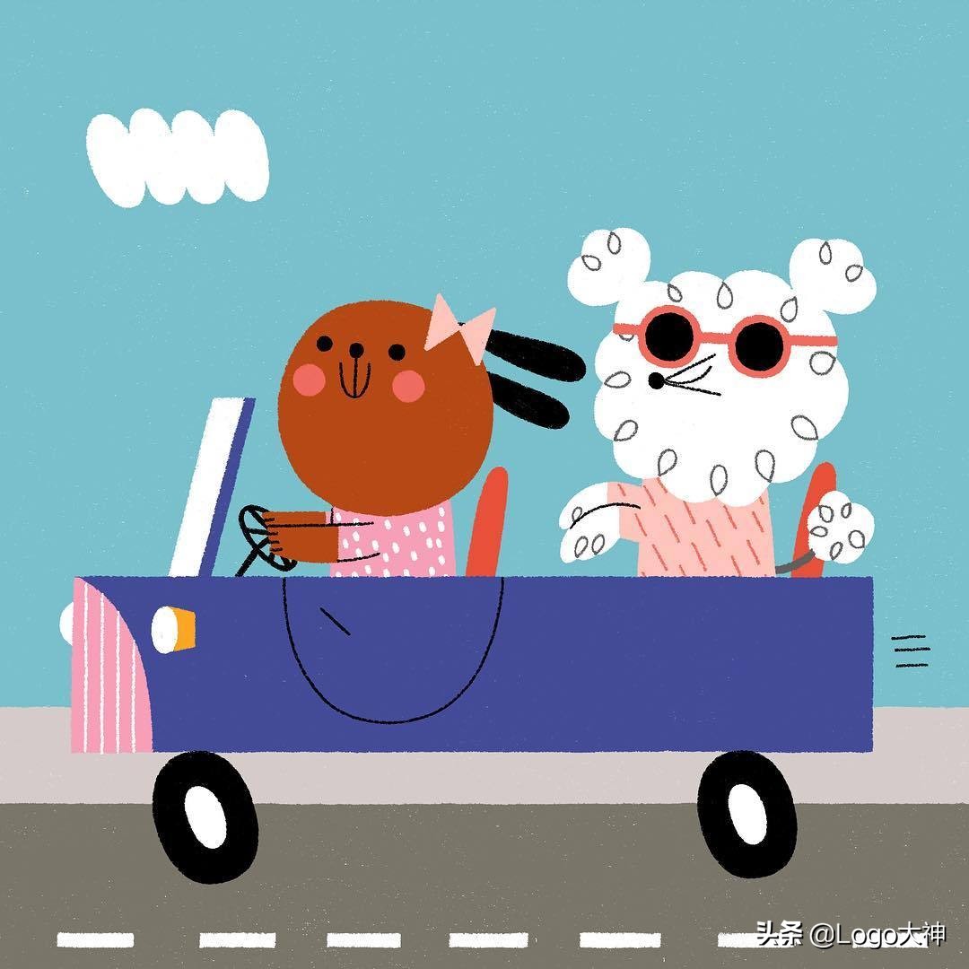 一组插画,一组手绘唯美插画