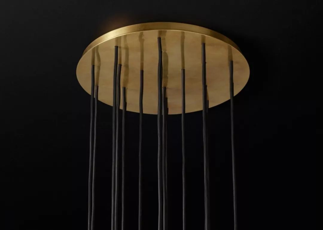 手工铜制水晶灯饰,水晶石手工灯