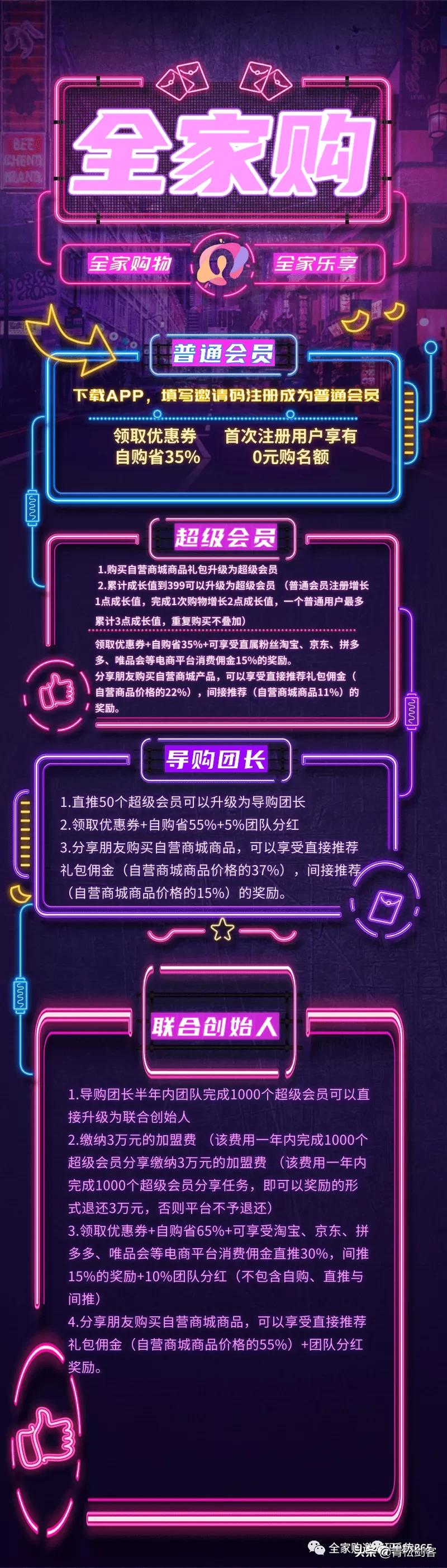 “全家购”商城:以搞优惠券为名却做着拉人头返利式的代理模式