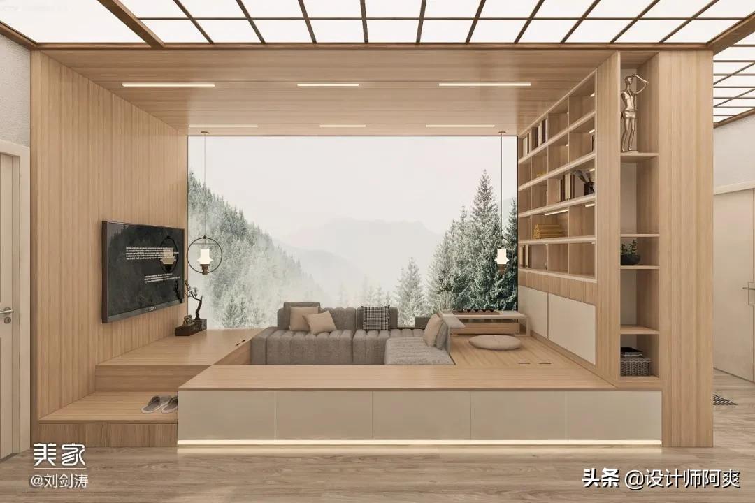 榻榻米设计卧室儿童小户型,阳台榻榻米书房效果图