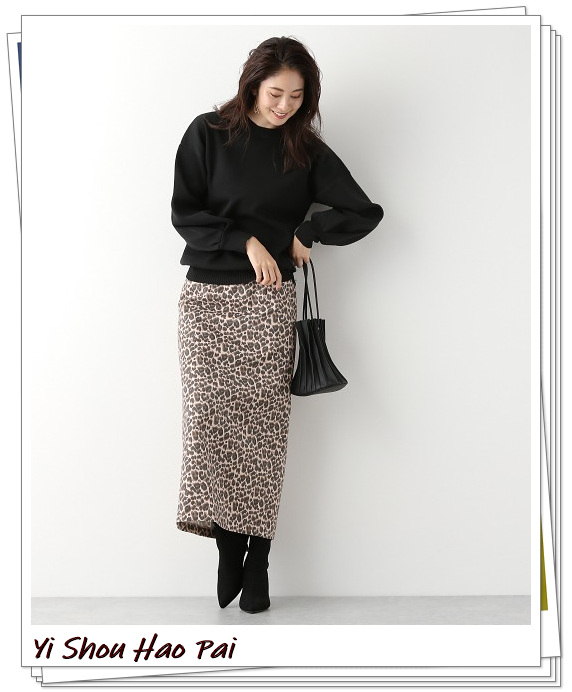 新款豹纹半身裙的搭配,豹纹半身裙穿搭春