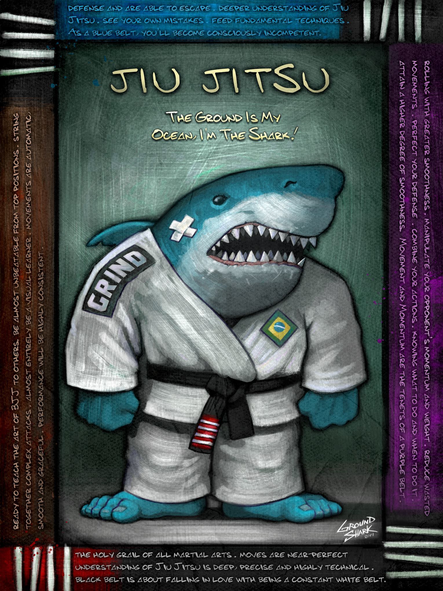 会巴西柔术的动物有多酷?让GroundShark(陆地鲨)告诉你