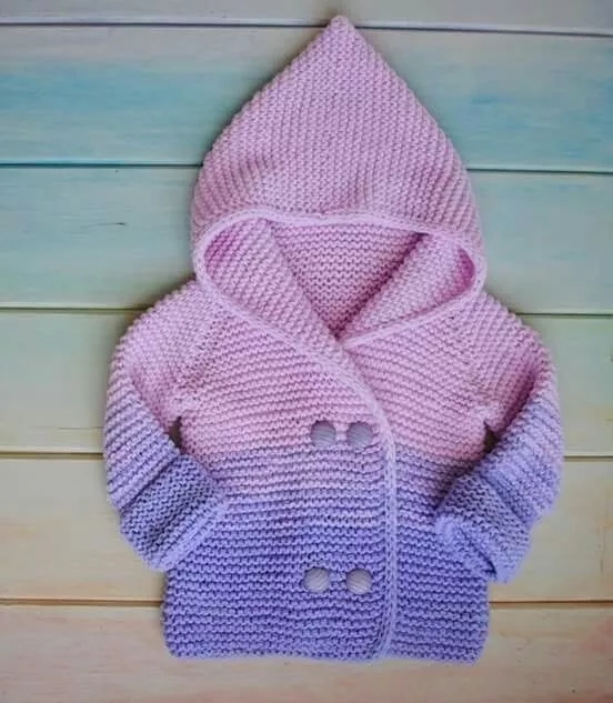 儿童马甲毛衣编织教程简单大方,儿童双色线从上往下织毛衣简单