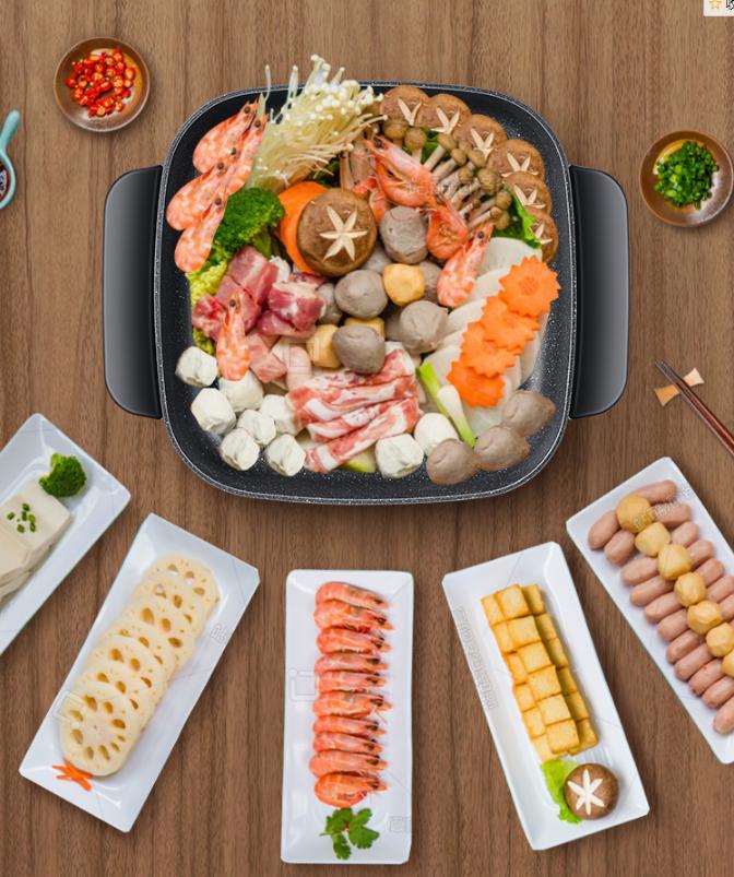 蒸煮煎炒一体火锅推荐,涮烤一体多功能家用火锅