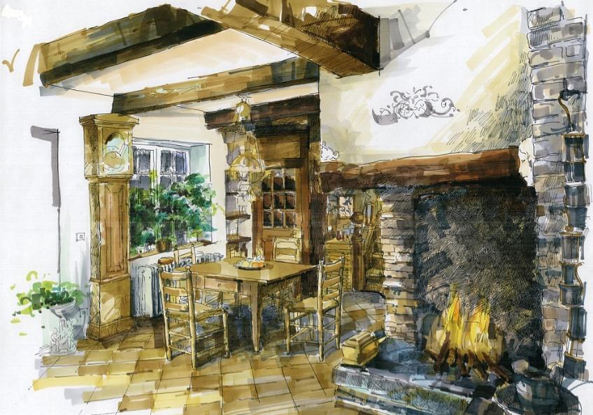 美丽的家乡绘画马克笔,关于春天的绘画马克笔