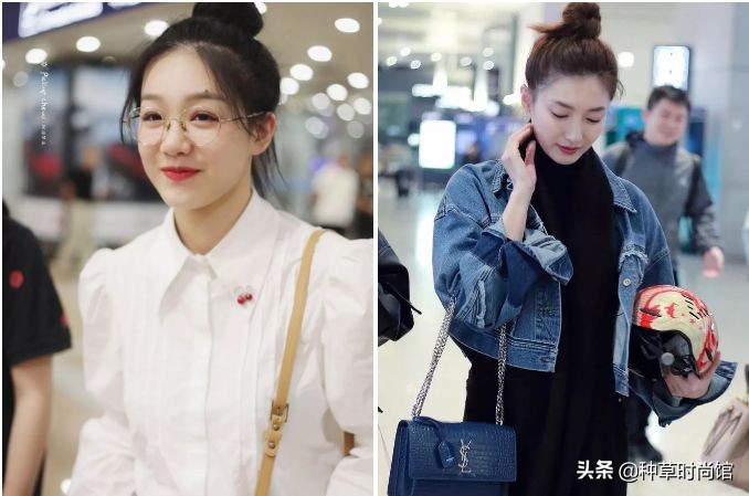 花瓣丸子头学生党蓬松,古风丸子头前额花瓣头饰