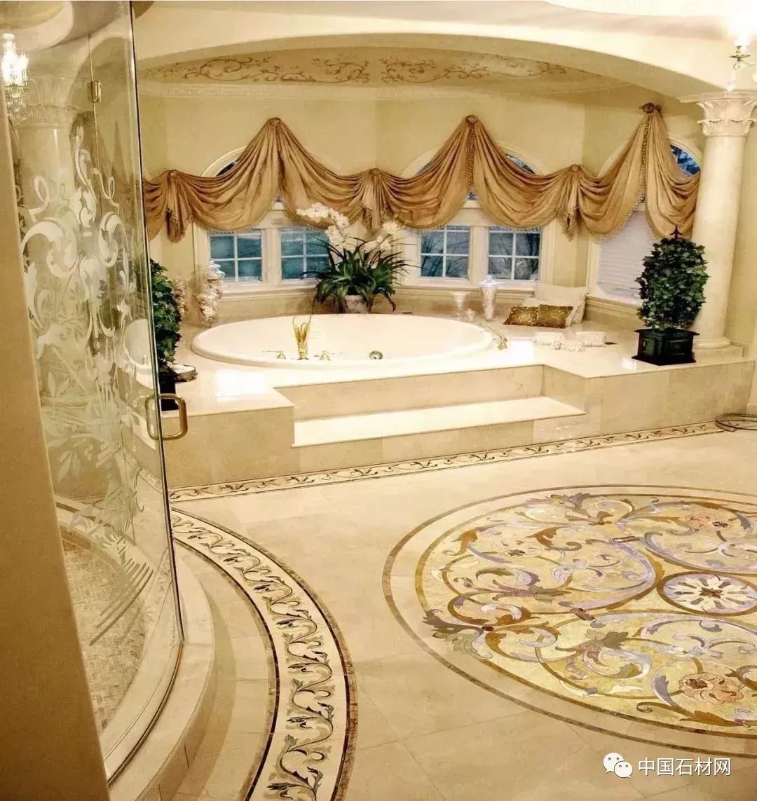 中式别墅石材水刀拼花图册,顶级石材水刀拼花