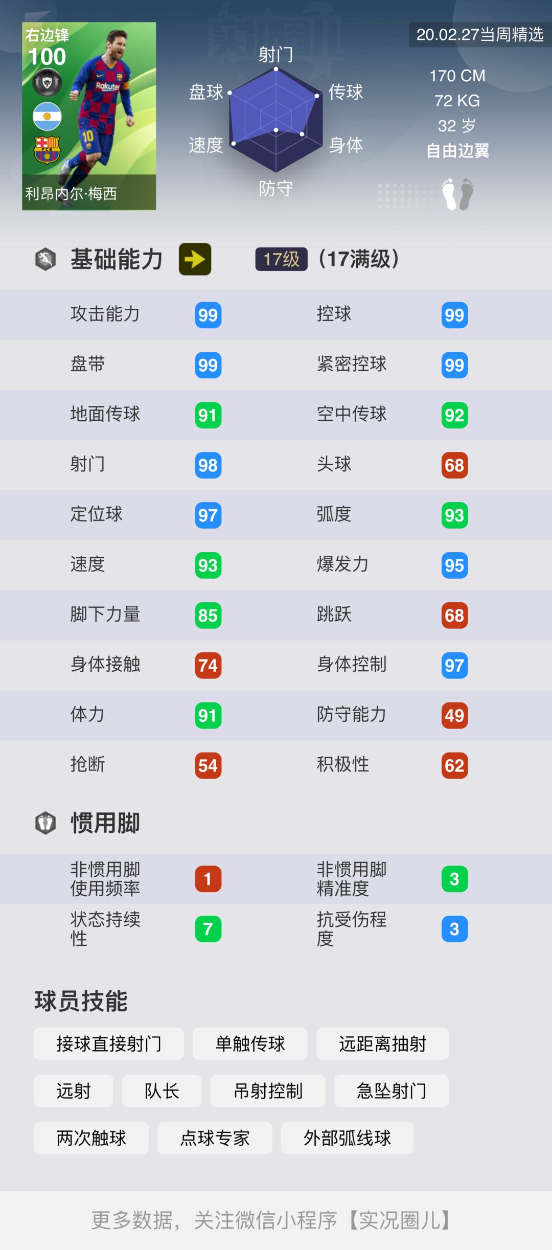 实况足球梅西高光时刻,实况足球梅西100分