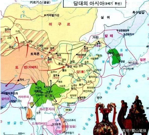 世界公认韩国历史地图,韩国画的中国历史地图
