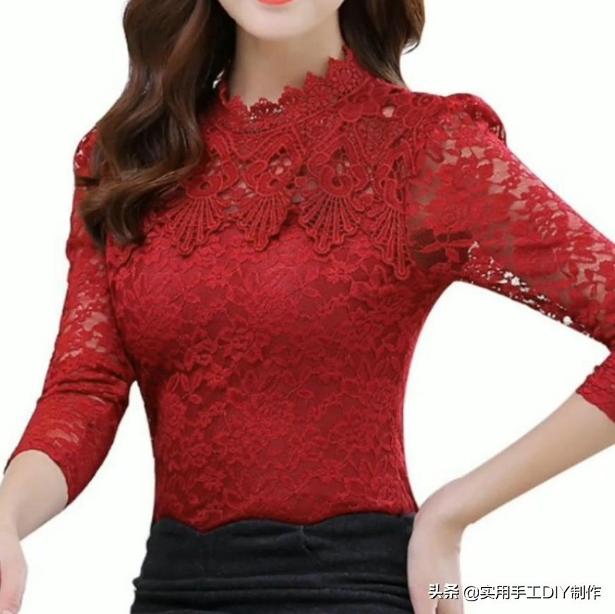 布艺裙子作品,手工蕾丝花边上衣