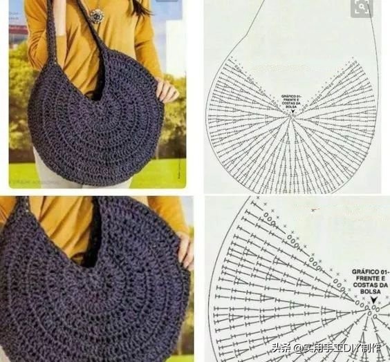 各种圆包包的钩织教程,多种漂亮包包的钩织图解
