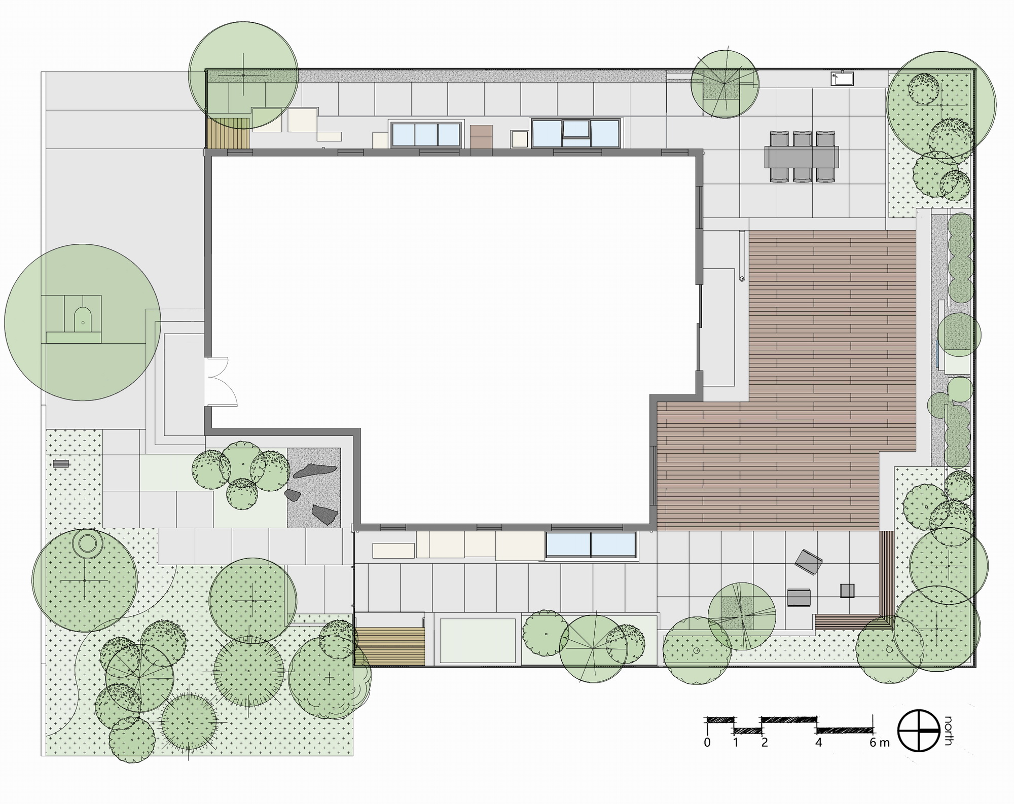 水泥地庭院花园,水泥的花园与森系的庭院有多新颖