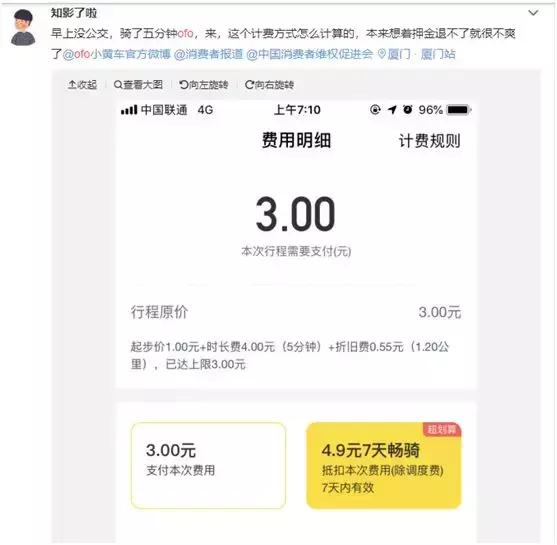ofo小黄车押金上涨,ofo小黄车套路大揭秘
