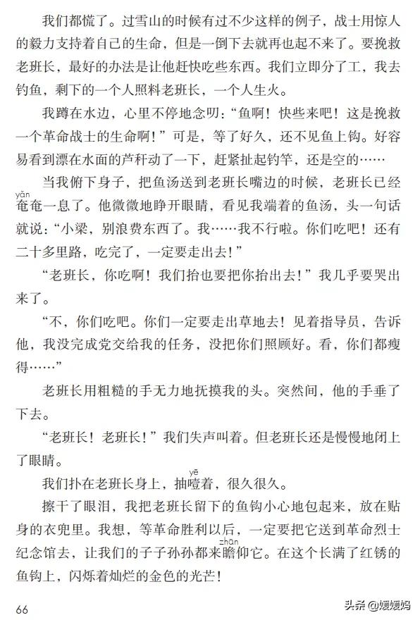 六年级下册金色的鱼钩的视频讲解,人教版六年级上册语文金色的鱼钩
