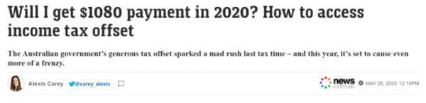 重磅！!澳人今年还可领$1080刀退税！!符合条件将自动发