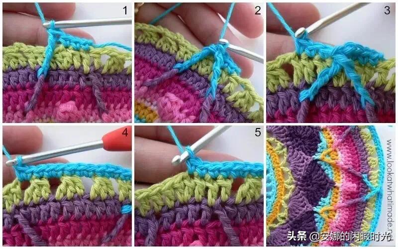 曼陀罗毯子编织教程,苏菲花园曼陀罗毯子钩法高清图解