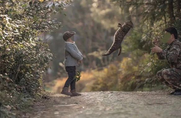 用绳栓猫头抛猫拽猫!还称自己爱猫?求求你做个人吧!