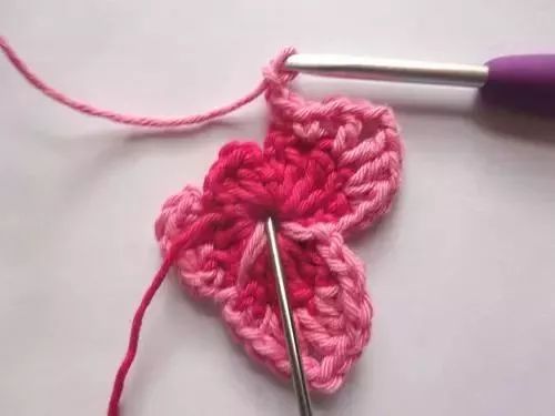 简单蝴蝶的钩织教程,钩针织蝴蝶教程简单易学