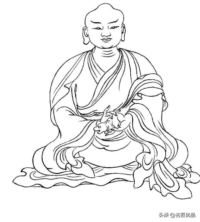 降龙罗汉白描图高清图片,十八罗汉白描图高清图片