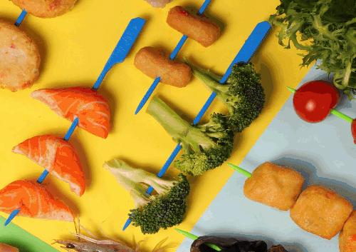 定州万达广场美食烤肉,定州万达国潮美食街