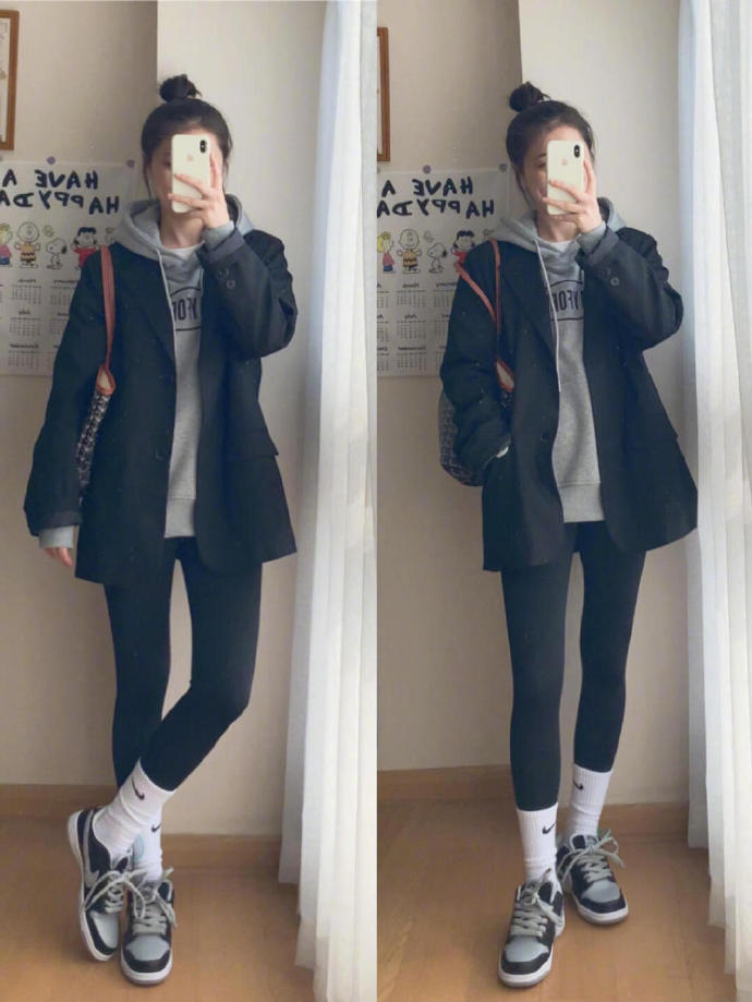 一件黑西装的多种穿搭,一件黑色西装外套