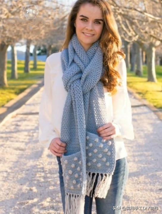 针织围巾新款图片大全,最新款围巾百搭又洋气针织