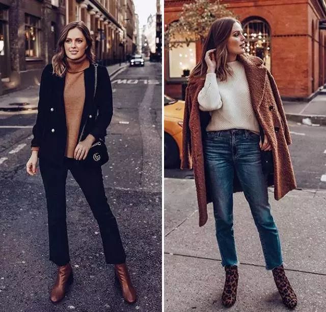 直筒裤短靴是你冬季的穿搭首选吗,冬季穿搭短靴牛仔裤