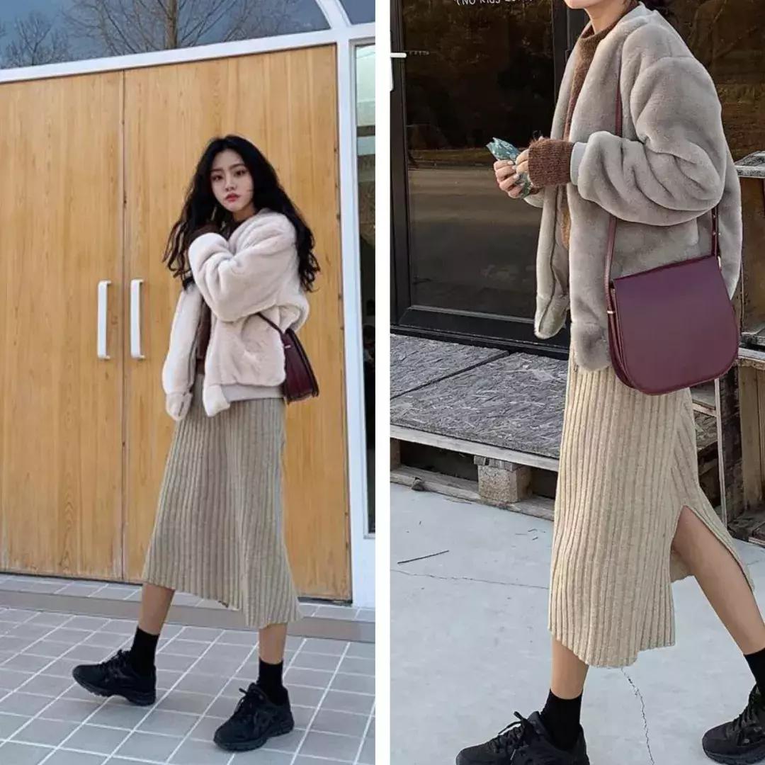 韩国小姐姐九分裤穿搭冬季,小姐姐的穿法你学会了吗