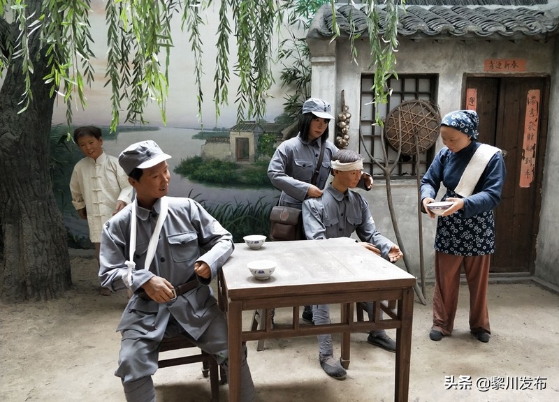 常熟沙家浜景区古人雕塑,常熟地图全图大图沙家浜