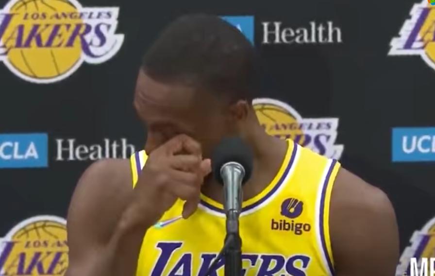 辗转老鹰快船，回湖人披4号球衣！隆多“泪洒”媒体日，全怪詹眉