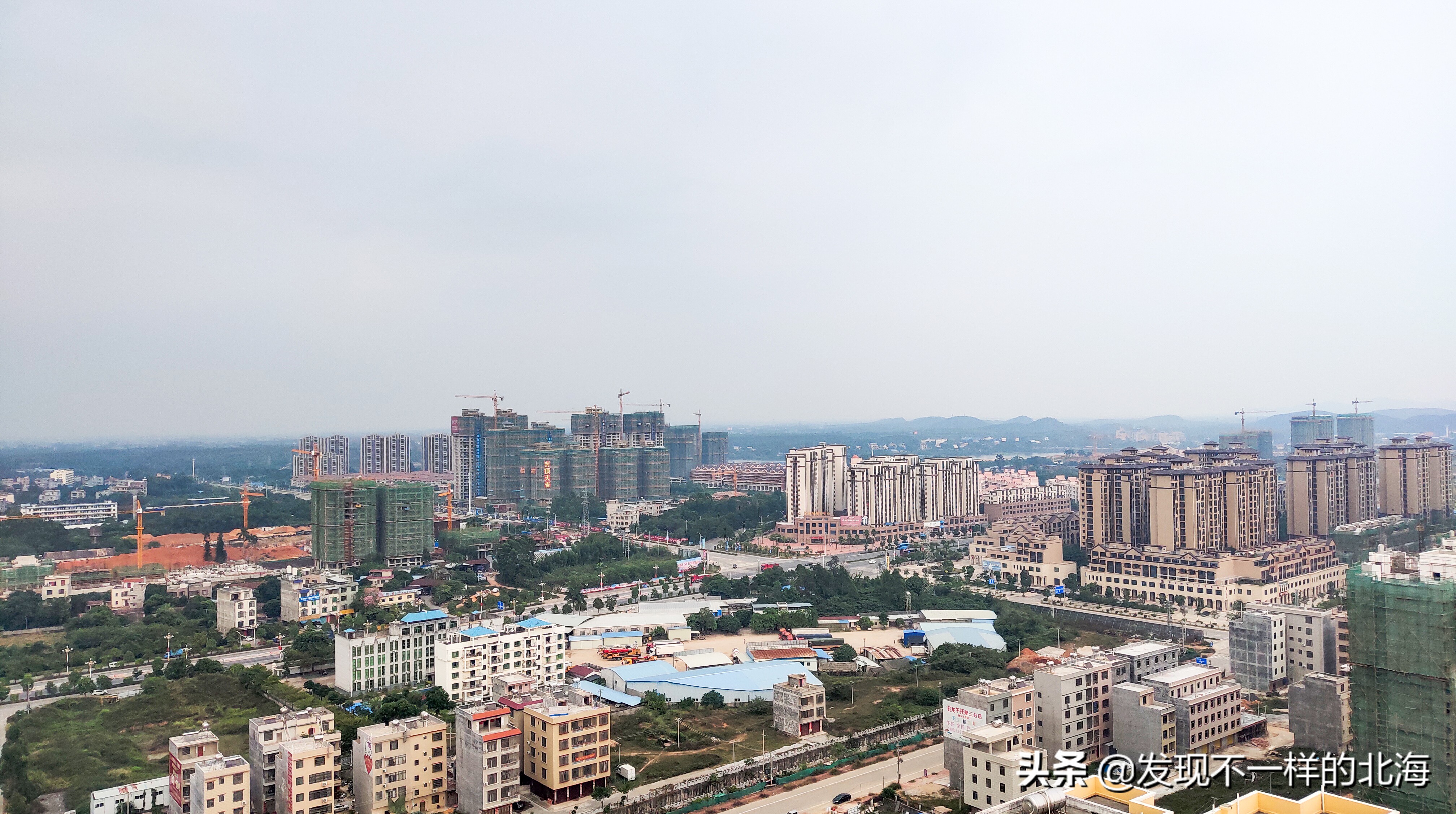 航拍合浦城东新区,合浦县城高楼视频