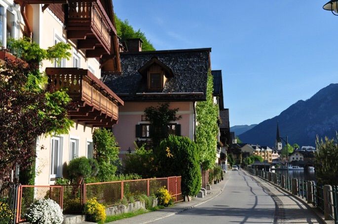 奥地利最美小镇雪景,世界最美湖畔小镇