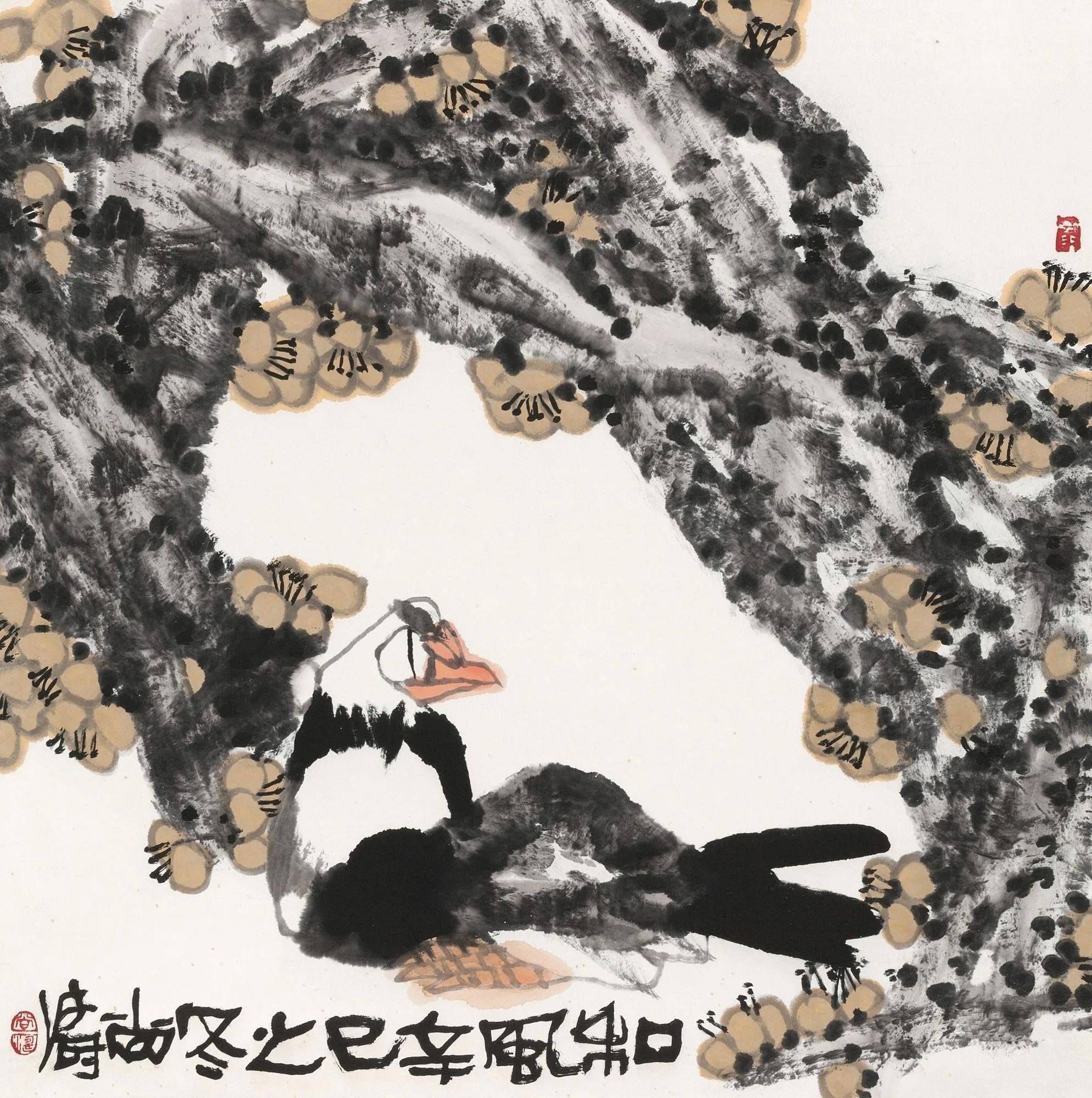 一团墨渍，几组干笔，尚涛的大写意非同凡响