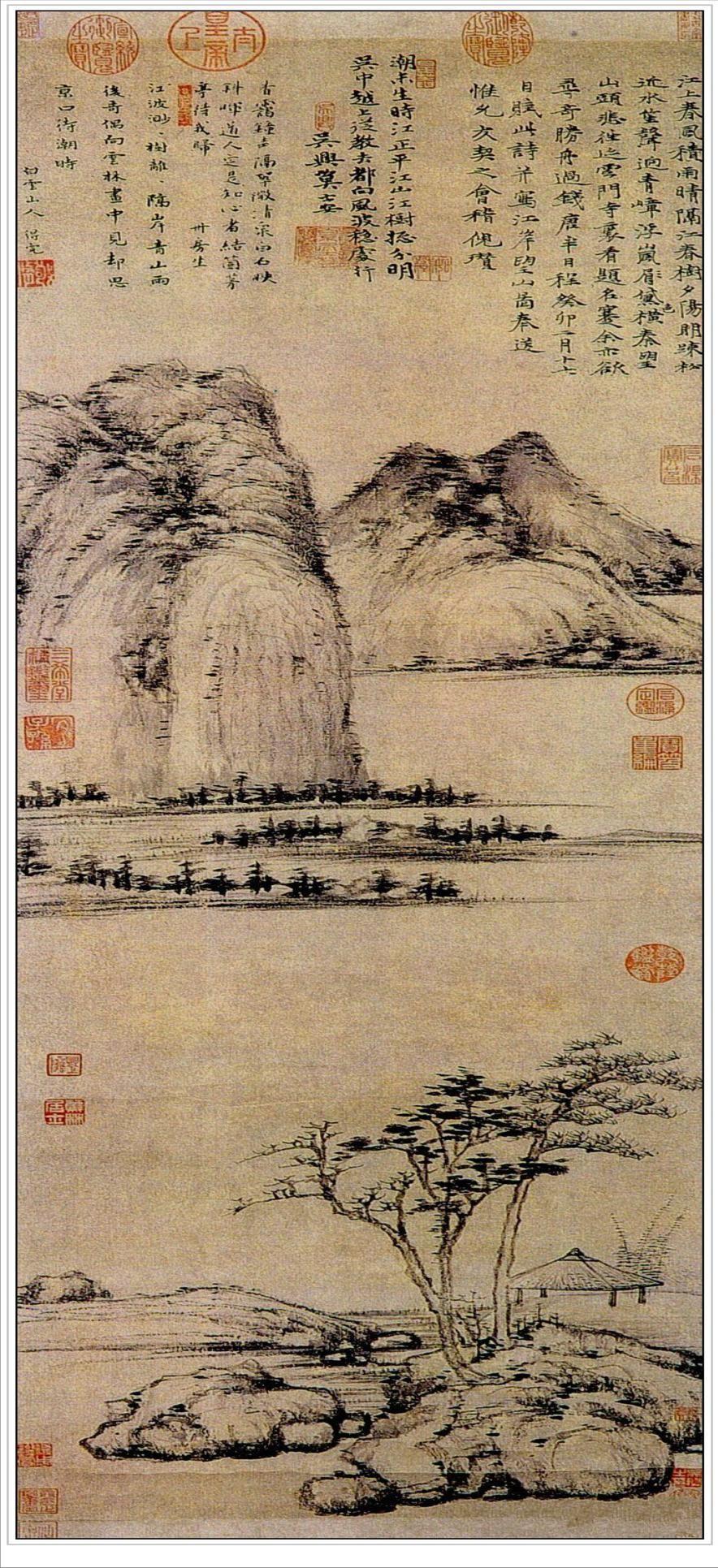 元代画家倪瓒绘画特点,元代倪瓒的代表画作