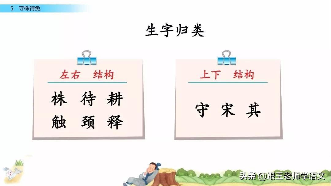 三年级下册语文守株待兔节奏划分,部编版三年级下语文预习守株待兔
