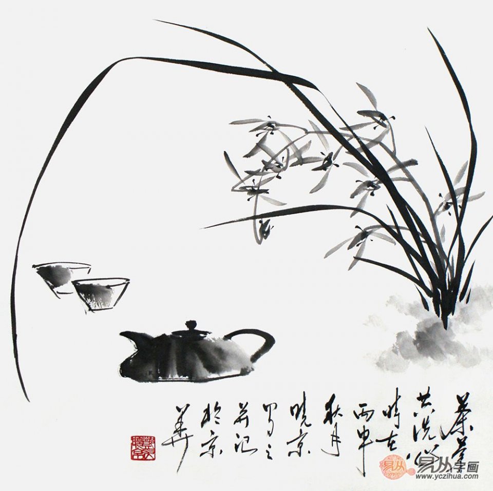 用铅笔画梅兰竹菊四幅国画,郑晓京梅兰竹菊作品欣赏