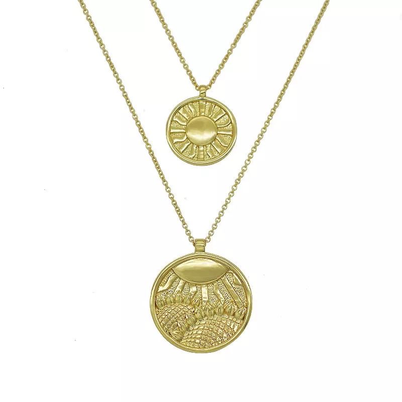 复古金重工项链,复古金项链配纯金吊坠