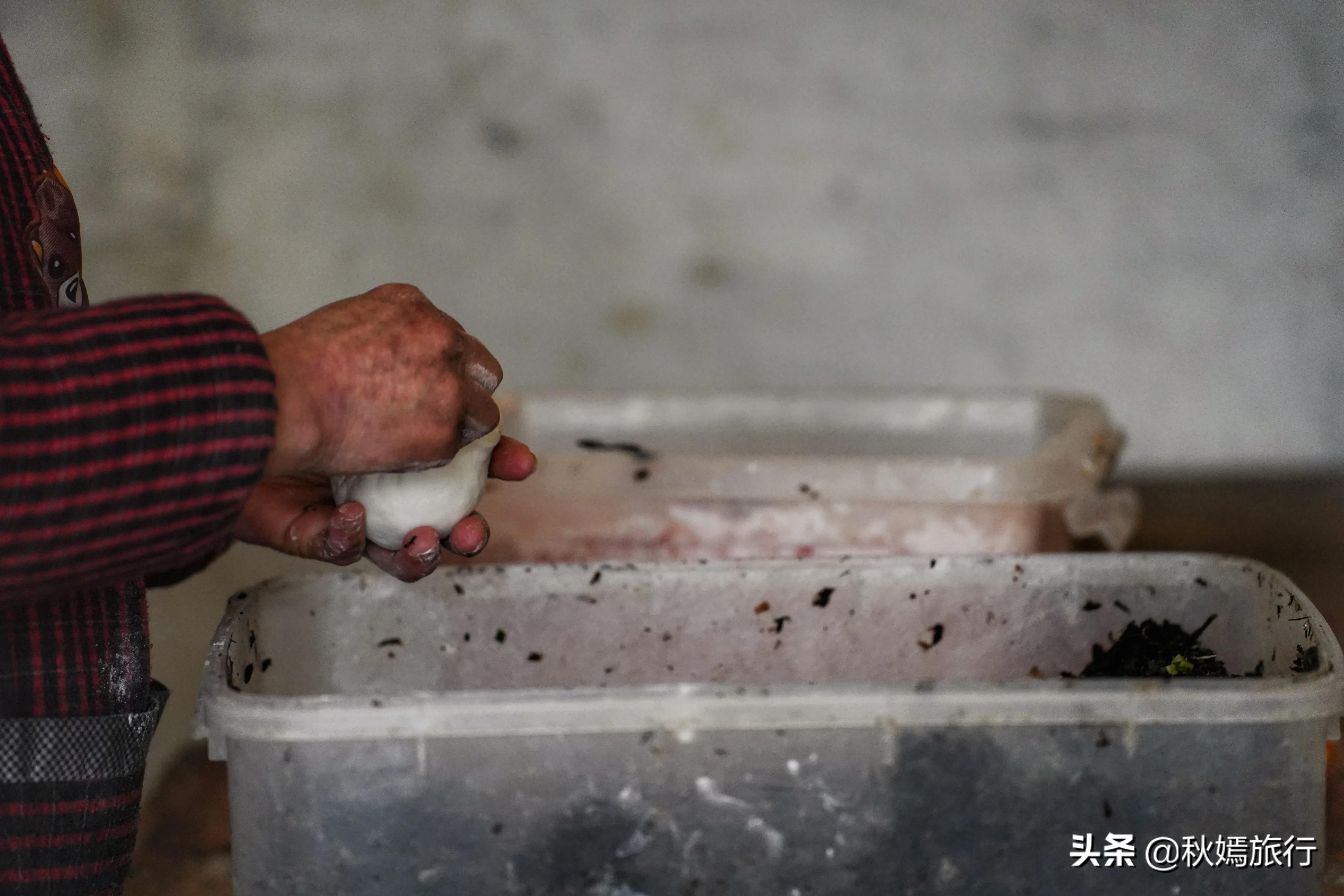 冬游常熟燕园赏蜡梅花,方桥头梅干菜扣肉饼5元一只,顾客盈门