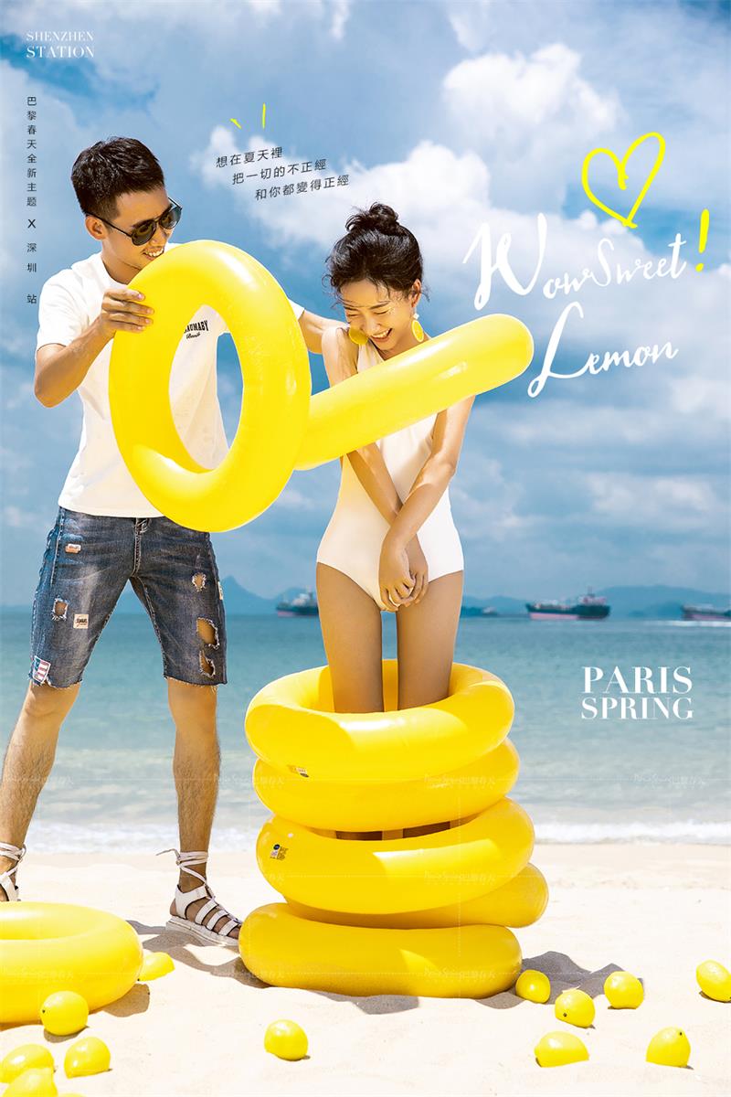 婚纱照海景拍照姿势,深圳海景婚纱照拍摄教程