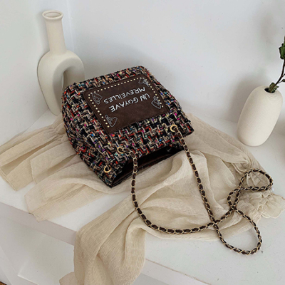 包包小众高级感ins风小方包,新款时尚百搭包包棕色