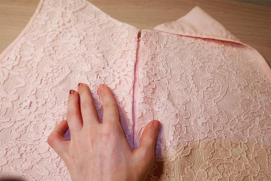 短款包臀裙裁剪缝制教程,包裙开叉缝制方法图解