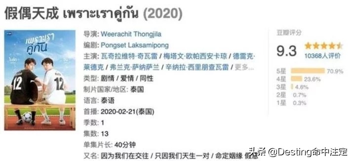 《假偶天成》拿下豆瓣9.3分,泰国“腐剧”为何频出爆款?