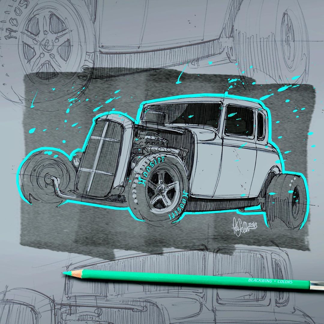 手绘酷炫汽车,从零开始汽车手绘