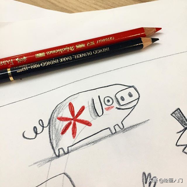 彩铅小动物插画简单,彩铅插画小动物手绘