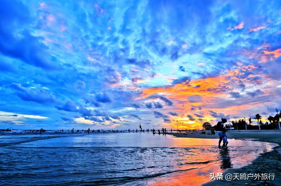 北海银滩蓝色海水在哪里看,北海银沙滩的海水清澈吗