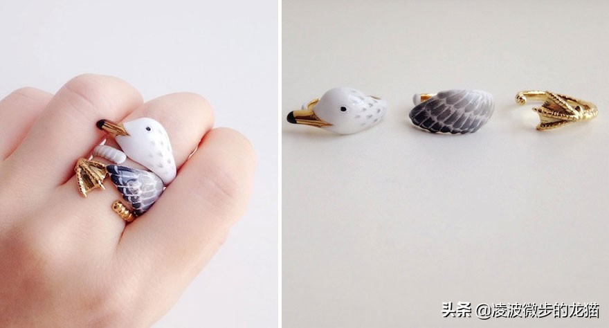 随身携带迷你可爱的小动物,呆萌小可爱套装摆件