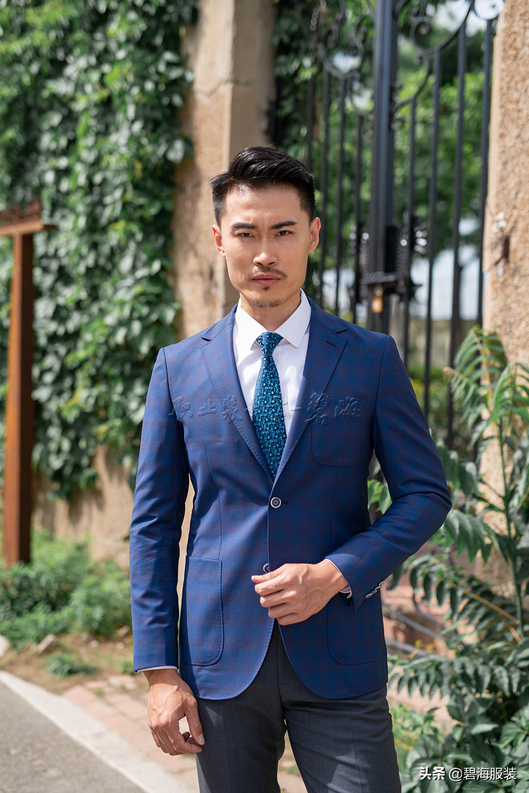 男款西装高级感韩式,撞色男士西装