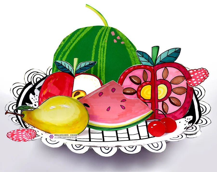 精美盘子水果简笔画怎么画,水果盘子画